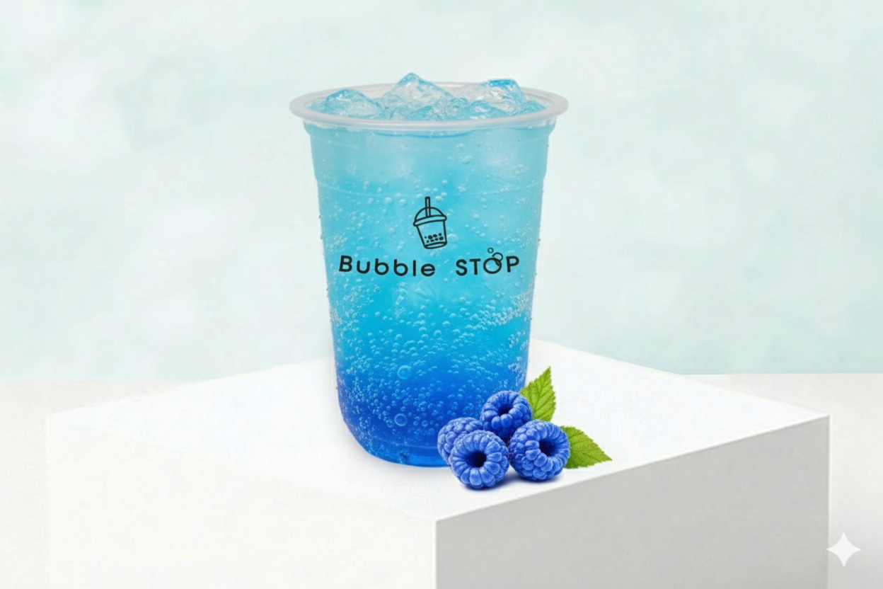 Blue raspberry fizz mojito
