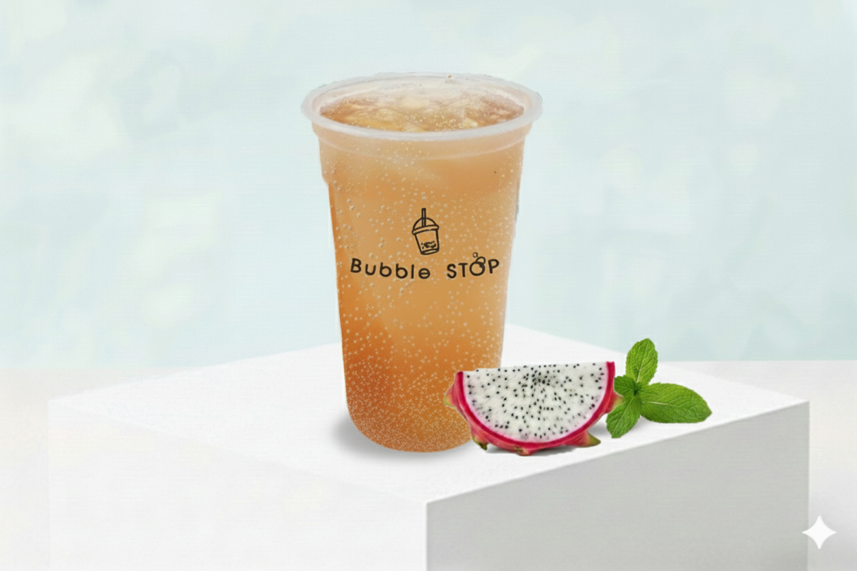 Dragon fruit fizz mojito