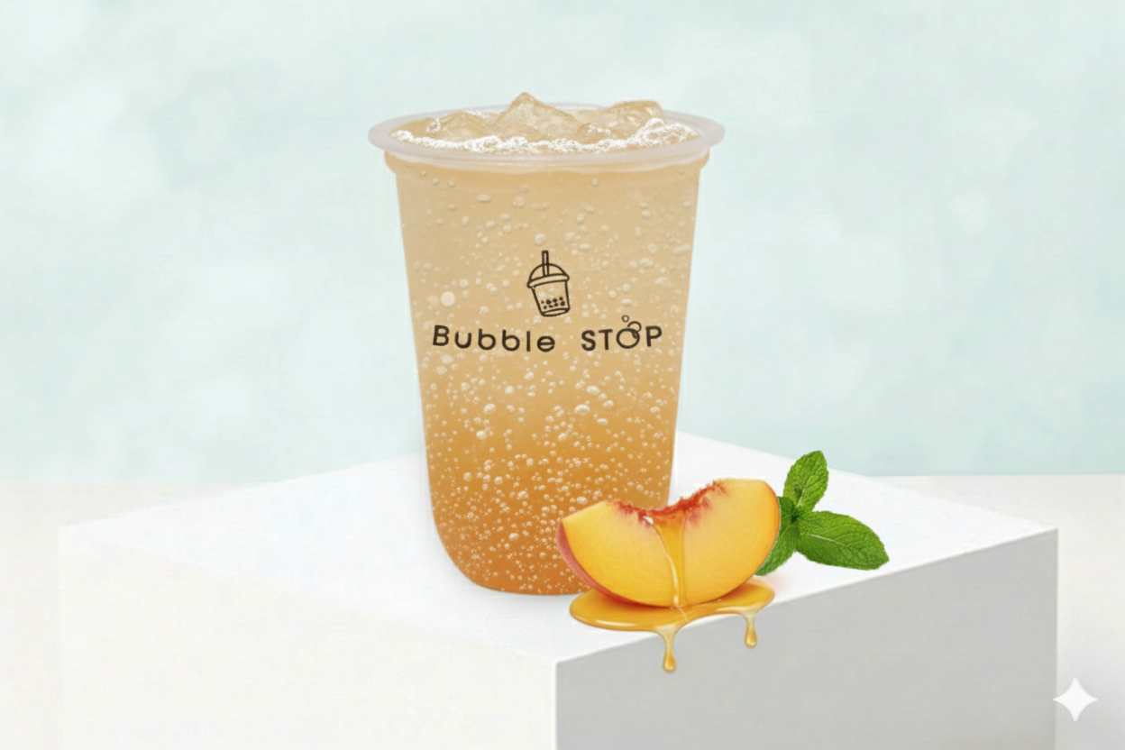 Honey peach fizz mojito